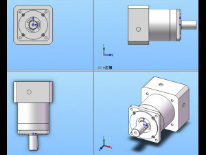 k-mf series planetary reducer Modello 3D