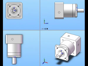 k-mf series planetary reducer 3D Model
