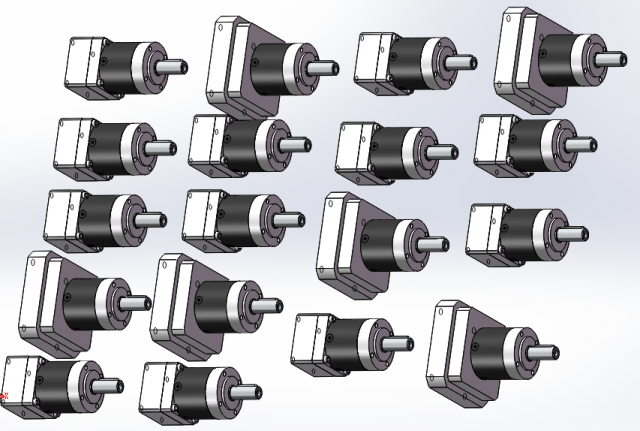 ple040 planetary reducer 18 specifications in total 3D Model .c4d .max .obj .3ds .fbx .stl .blend 