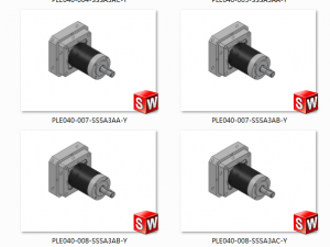 ple040 planetary reducer 18 specifications in total 3D Model