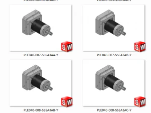 ple040 planetary reducer 18 specifications in total 3D Model