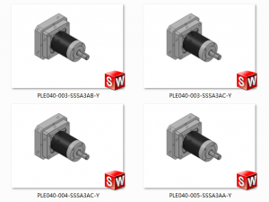 ple040 planetary reducer 18 specifications in total 3D Model