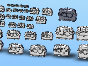 zly श्रृंखला गियर रिड्यूसर 34 विनिर्देश 3D मॉडल