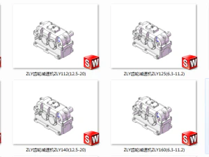 zly series gear reducer 34 specifications 3D Model