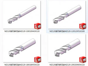 nz120 series twist drill 15 specifications 3D Model