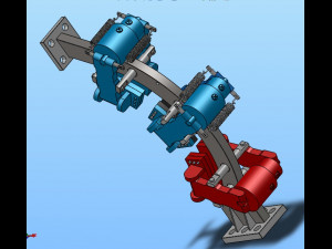 hps hydraulic disc brake device brake actuator 4 specifications 3D 模型