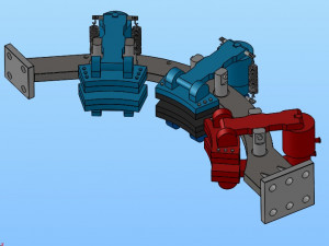 hps hydraulic disc brake device brake actuator 4 specifications 3D 模型