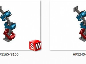 hps hydraulic disc brake device brake actuator 4 specifications 3D 模型