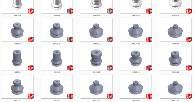 organ type vacuum sucker 20 specifications in total 3D 模型 .c4d .max .obj .3ds .fbx .stl .blend 