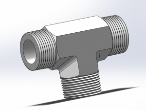 mt external tee 3D Model
