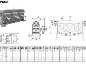 wpsss series of worm gear reducer 17 specifications in total 3D Model