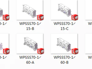 wpsss series of worm gear reducer 17 specifications in total 3D Model