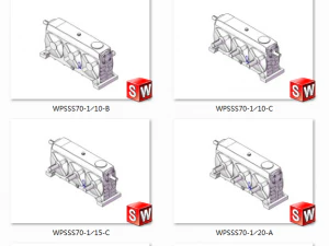 wpsss series of worm gear reducer 17 specifications in total 3D Model
