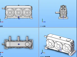 wpsss series of worm gear reducer 17 specifications in total 3D Model