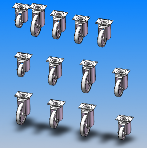 american light castors 13 specifications 3D Модель .c4d .max .obj .3ds .fbx .stl .blend 