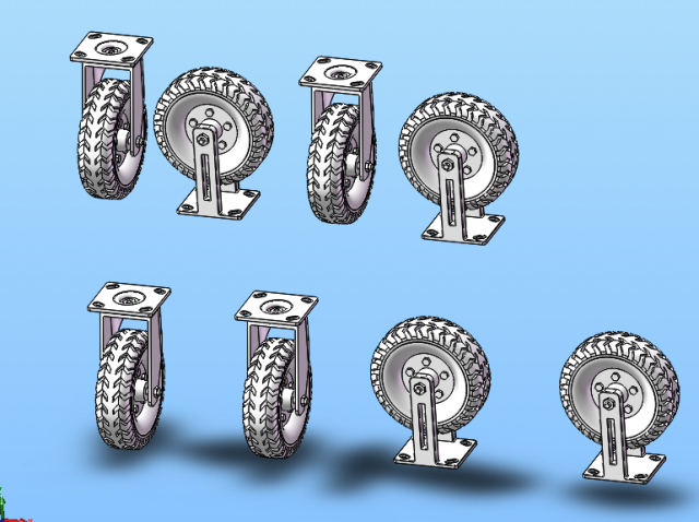 inflatable caster 8 specifications in total 3D Model .c4d .max .obj .3ds .fbx .stl .blend 