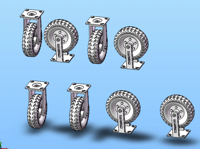 inflatable caster 8 specifications in total 3D Model .c4d .max .obj .3ds .fbx .stl .blend