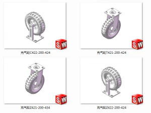inflatable caster 8 specifications in total 3D Model