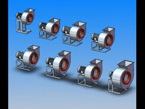 11-62 저소음 멀티윙 원심팬 8 사양 3D 모델