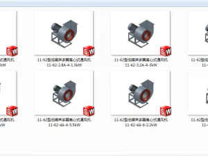 11-62 low noise multi wing centrifugal fan 8 specifications 3D Model