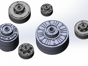 flkt i&ccedil;i boş mil ve manyetik tozlu kavrama6 &ouml;zellikleri 3D Model