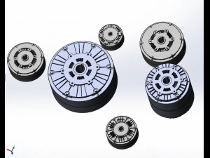 flkt hollow shaft and magnetic powder clutch6 specifications 3D Model