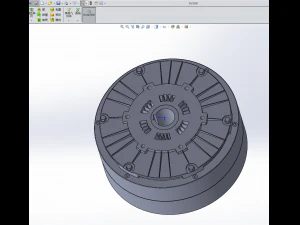 flkt hollow shaft and magnetic powder clutch6 specifications 3D Model