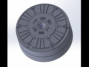 flkt hollow shaft and magnetic powder clutch6 specifications 3D Model