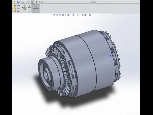 flkt hollow shaft and magnetic powder clutch6 specifications 3D Model