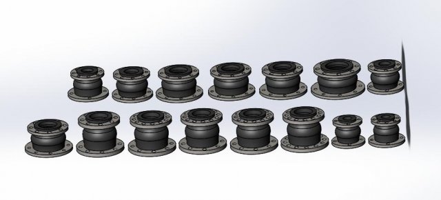 kyt i flexible concentric reducing rubber joint 15 models in total Model 3D .c4d .max .obj .3ds .fbx .stl .blend 