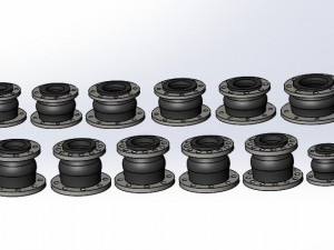kyt i flexible concentric reducing rubber joint 15 models in total 3D Model
