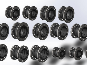 kyt type flexible concentric reducing rubber joint 15 models in total Model 3D