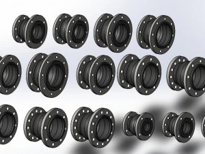 kyt型フレキシブル同心減速ゴムジョイント 全15機種 3Dモデル