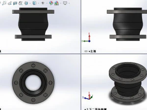 kyt type flexible concentric reducing rubber joint 15 models in total 3D Model