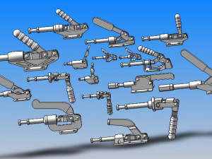 tc3 series push pull quick clamp 17 models in total Modèle 3D