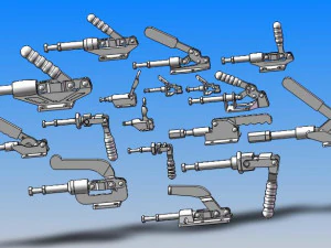 TC3系列推拉式快速夹具共17个型号 3D 模型