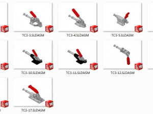 tc3 series push pull quick clamp 17 models in total 3D Model
