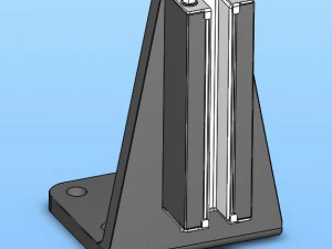 电梯配件导靴5个规格 3D 模型