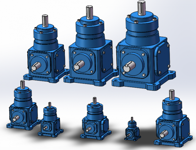 t series spiral bevel gear steering box 8 specifications in total 3D 모델 .c4d .max .obj .3ds .fbx .stl .blend 