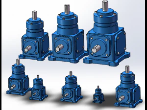 t系列螺旋锥齿轮转向箱共8个规格 3D 模型