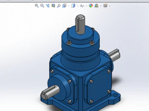 t series spiral bevel gear steering box 8 specifications in total 3D Model