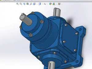 t series spiral bevel gear steering box 8 specifications in total 3D Model