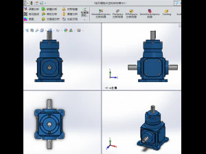 t series spiral bevel gear steering box 8 specifications in total 3D Model