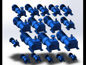 elevador de tornillo de turbina Modelo 3D