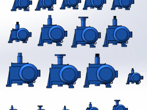 elevador de tornillo de turbina Modelo 3D