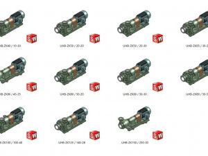 uhb-zk40 200 mortar pump 16 specifications in total 3D Model