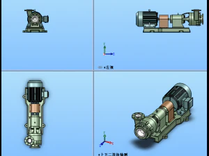uhb-zk40 200 mortar pump 16 specifications in total 3D Model