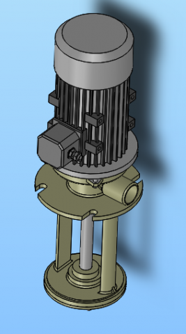 wl series hot water hot oil vertical vortex pump Model 3D .c4d .max .obj .3ds .fbx .stl .blend