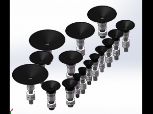external thread vacuum sucker 16 specifications in total 3D Model