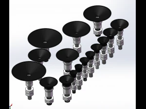 external thread vacuum sucker 16 specifications in total 3D Model